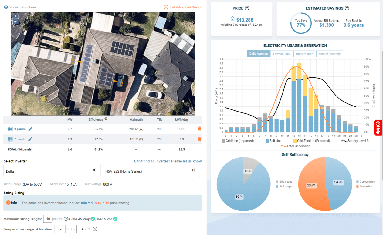 Screenshot of Photonik app system design section